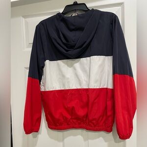Red, White, and Blue Colorblock Windbreaker